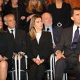  Cristina, Letizia et Felipe d'Espagne en avril 2010 à Barcelone. L'infante Cristina a été déchue le 12 juin 2015 de son titre de duchesse de Palma de Majorque, sur décision de son frère le roi Felipe VI, en raison de sa mise en examen dans l'affaire Noos. 