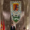 Le roi Felipe VI et la reine Letizia d'Espagne, en Felipe Varela, remettaient le 10 juin 2015 au monastère San Salvador de Leyre, en Navarre, le prix Prince de Viana de la Culture.