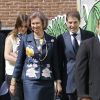 La reine Sofia d'Espagne a visité le centre de recyclage Ecoembe à Madrid, le 10 juin 2015