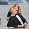 Antoine de Caunes et Alison Wheeler - Ambiance sur le plateau du Grand Journal de Canal + lors du 68e festival de Cannes le 13 mai 2015.