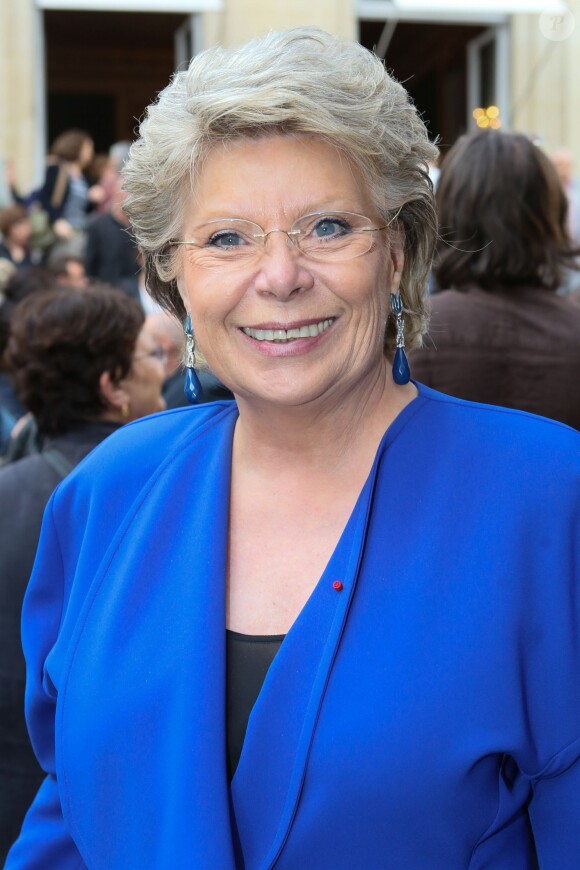 Exclusif - Vivianne Reding (médaille Beaumarchais) - Fête des prix SACD 2015 à la SACD (la Société des auteurs et compositeurs dramatiques) à Paris, le 15 juin 2015.