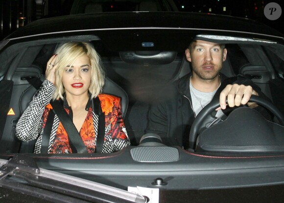 Rita Ora va diner au restaurant Hakkasan avec Calvin Harris a Beverly Hills, le 14 octobre 2013.