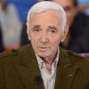 Charles Aznavour, lors de l'enregistrement de l'émission Vivement Dimanche à Paris le 27 mai 2015 (diffusion le dimanche 21 juin 2015 sur France 2).