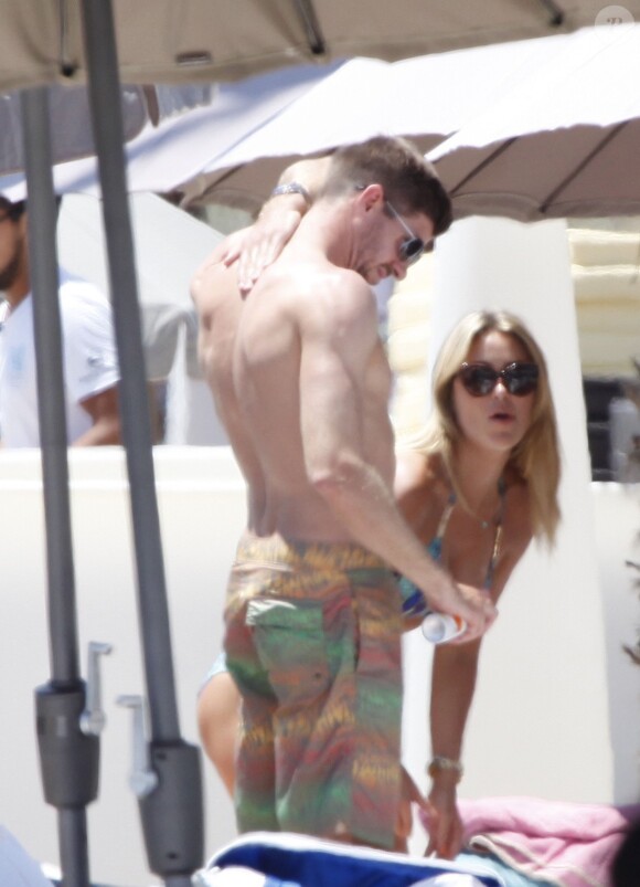 Steven Gerrard avec son épouse femme Alex en vacances à Ibiza le 18 juin 2015