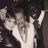 Johnny Hallyday avec Omar Sy et son épouse Hélène - Pour le 72e anniversaire de Johnny, son épouse a organisé une soirée année sur le thème du roman "Gatsby le Magnifique", samedi 12 juin 2015.