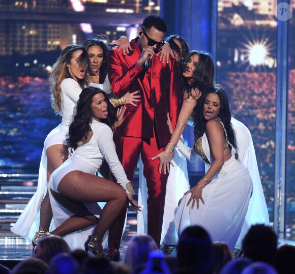 Chris Brown aux Billboard Music Awards 2015 au MGM Grand Garden Arena. Las Vegas, le 17 mai 2015.