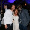 Amir (The Voice), Sarah Guetta (la coiffeuse des stars), Eriq Ebouaney - Soirée de lancement de la montre "Big Bang Unico Italia Independent" de Hublot au restaurant Monsieur Bleu à Paris, le 24 juin 2015.  