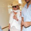 Britney Spears prend un vol à l'aéroport de Los Angeles, le 18 juin 2015. 