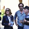 Gillian Anderson et David Duchovny sur le tournage de "The X-Files" à Vancouver, le 9 juin 2015