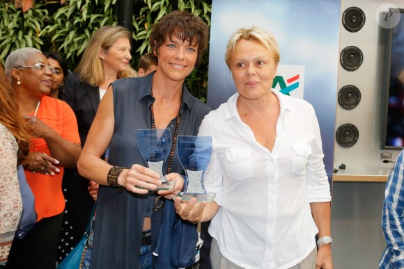 Anne Le Nen, Muriel Robin - Tournoi de babyfoot à l'occasion de la 7e coupe du monde de football féminin au village by CA à Paris le 08 juin 2015