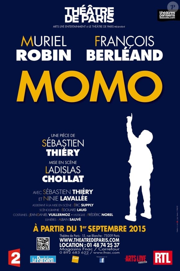 Muriel Robin et François Berléand à l'affiche de Momo, à partir du 1er septembre au Théâtre de Paris.