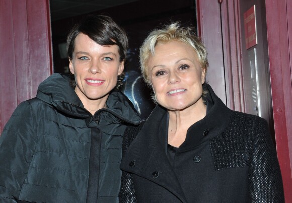 Anne Le Nen et Muriel Robin - Dernier spectacle de Guy Bedos a l'Olympia "La der des der" a Paris. Le 23 decembre 2013