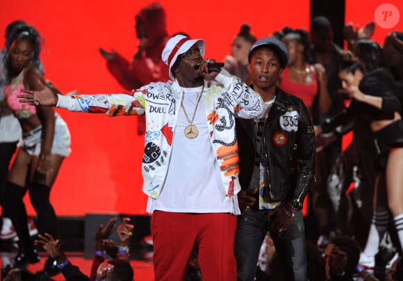 Diddy et Pharrell Williams lors des BET Awards 2015 au Microsoft Theater. Los Angeles, le 28 juin 2015.