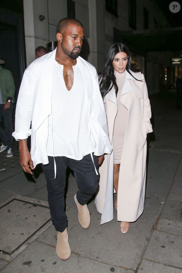 Kim Kardashian et Kanye West à Londres, le 28 juin 2015.
