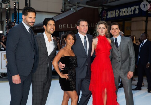 Joe Manganiello, Adam Rodriguez, Jada Pinkett Smith, Channing Tatum, Amber Heard, Matt Bomer - Avant-première du film "Magic Mike XXL" à Londres, le 30 juin 2015.