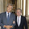 Vincent Bolloré et Laurent Dassault - Soirée "L'océan est l'avenie de l'homme" au profit de la fondation Maud Fontenoy au Crillon à Paris. Le 7 juin 2012.
