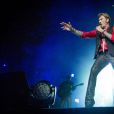 Exclusif  - Johnny Hallyday sur scène lors de son premier concert, à Nîmes le 2 juillet 2015.02/07/2015 - Nîmes