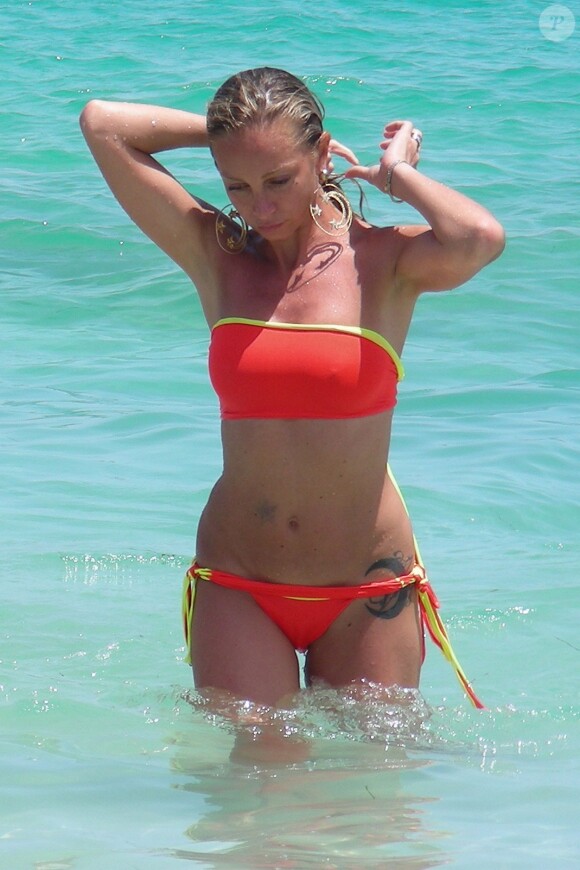 Valentina Baldini, la compagne d'Andrea Pirlo, en vacances à Ibiza, le 2 juillet 2015
