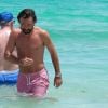 Andrea Pirlo, en vacances à Ibiza avec sa compagne Valentina Baldini, le 2 juillet 2015