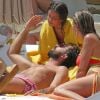 Andrea Pirlo, en vacances à Ibiza avec sa compagne Valentina Baldini et sa fille Angela, le 2 juillet 2015