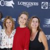 Exclusif - Virginie Coupérie-Eiffel, Julie Gayet et Coco Coupérie-Eiffel, lors du premier jour du Longines Paris Eiffel Jumping au Champ-de-Mars à Paris, le 3 juillet 2015. 