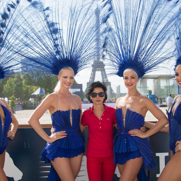 Rachida Dati lors du Paris Eiffel Jumping au Champ-de-Mars à Paris, le 5 juillet 2015 dans le cadre du Longines Global Champions Tour