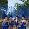 Les Danseuses du Lido - Remise du prix de la ville de Paris lors du Longines Paris Eiffel Jumping au Champ-de-Mars à Paris, le 5 juillet 2015.