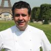 Interview du chef cuisinier français étoilé Frédéric Vardon lors du Longines Paris Eiffel Jumping au Champ-de-Mars à Paris, le 3 juillet 2015.