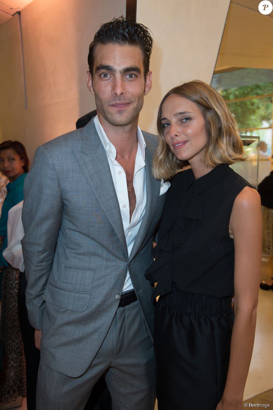 Jon Kortajarena, Candela Novembre - Cocktail Bulgari Haute-Couture à Paris  le 7 juillet 2015. - Purepeople