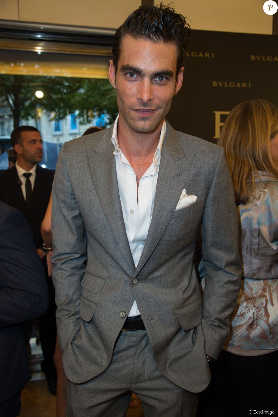 Jon Kortajarena - Cocktail Bulgari Haute-Couture à Paris le 7 juillet 2015.  - Purepeople