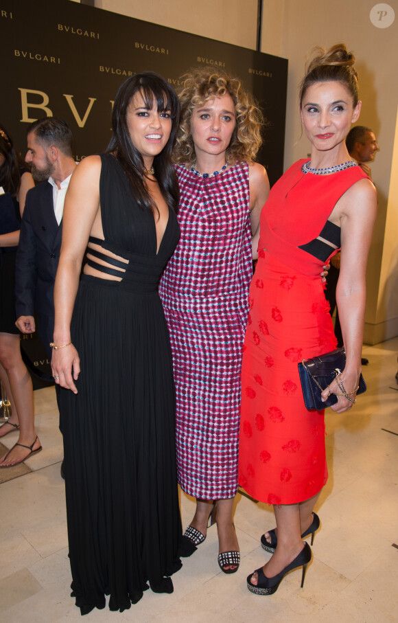 Michelle Rodriguez, Valeria Golino, Clotilde Courau (princesse de Savoie) - Cocktail Bulgari Haute-Couture à Paris le 7 juillet 2015.