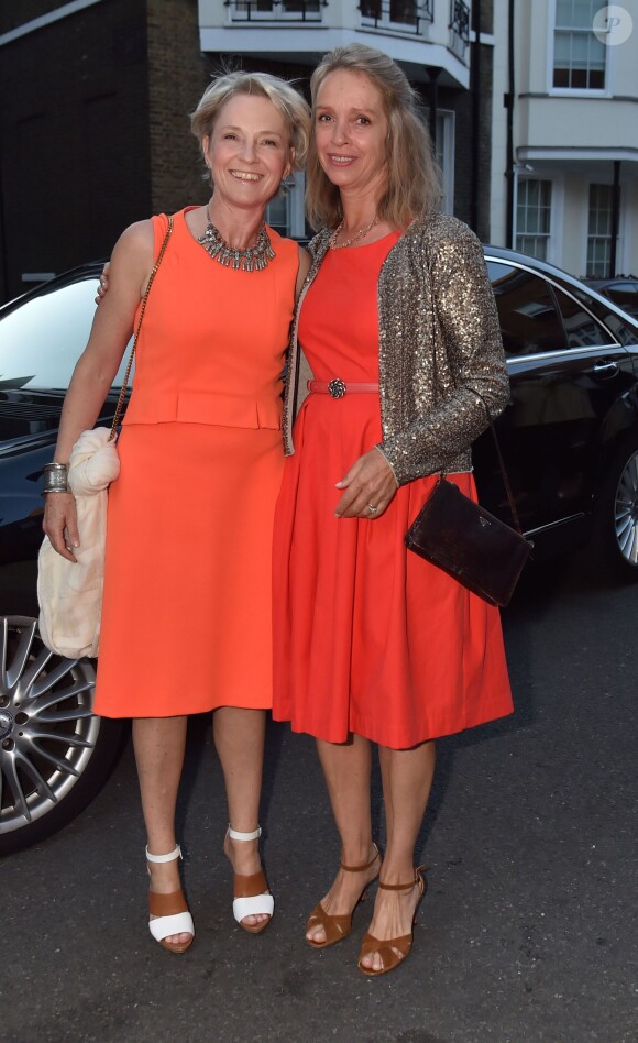 Julia Samuels et sa soeur Sabrina Guinness - Soirée de pré-mariage de Nicky Hilton et James Rothschild au manoir Spencer House à Londres. Le 9 juillet 2015 
