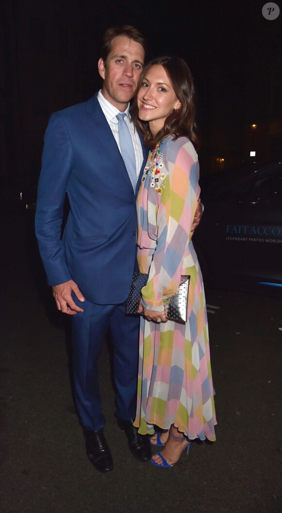 Ben et sa femme Mary-Clare Elliot - Soirée de pré-mariage de Nicky Hilton et James Rothschild au manoir Spencer House à Londres. Le 9 juillet 2015  