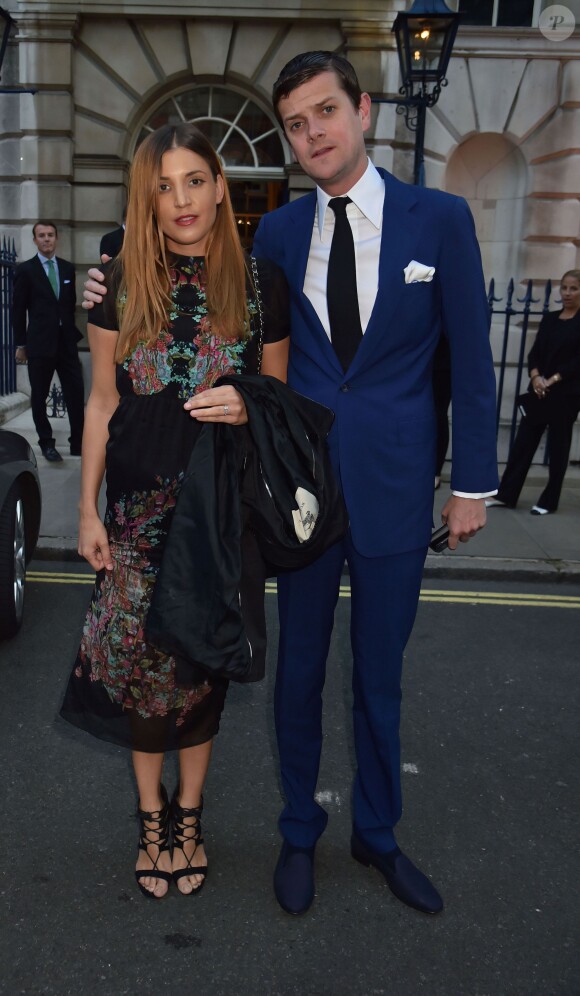 Lord Alexander Spencer-Churchill et sa compagne - Soirée de pré-mariage de Nicky Hilton et James Rothschild au manoir Spencer House à Londres. Le 9 juillet 2015 