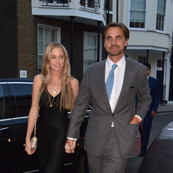 Florence Brudenell-Bruce et son mari Henry Edward Hugh St George - Soirée de pré-mariage de Nicky Hilton et James Rothschild au manoir Spencer House à Londres. Le 9 juillet 2015  