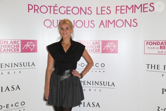 Exclusif - Tatiana Golovin lors du gala de la fondation ARC au profit de la recherche contre le cancer du sein à l'hôtel Peninsula de Paris le 9 octobre 2014