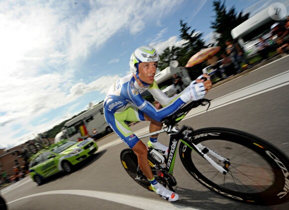 Ivan Basso sur la 20e étape du Tour de France, à Grenoble le 23 juillet 2011