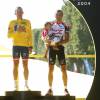 Andreas Kloeden, Lance Armstrong et Ivan Basso sur le podium du Tour de France à Paris, le 25 juillet 2004