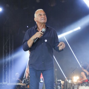 Exclusif - Michel Fugain - Festival "Tout le monde chante contre le cancer" à Villefranche-de-Rouergue, le 4 juillet 2015.
