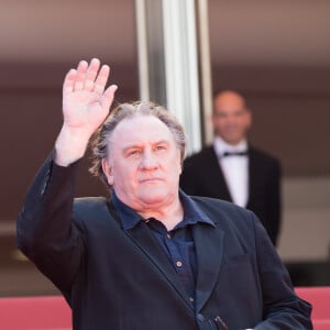 Gérard Depardieu - Montée des marches du film "Valley of Love" lors du 68e Festival International du Film de Cannes, le 22 mai 2015