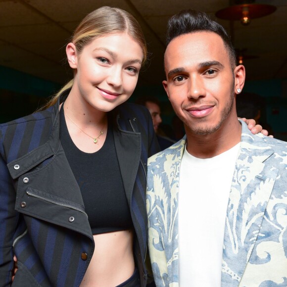 Gigi Hadid et Lewis Hamilton assistent au dîner organisé par le créateur Richard Chai au restaurant Tijuana Picnic, à New York. Le 13 juillet 2015.