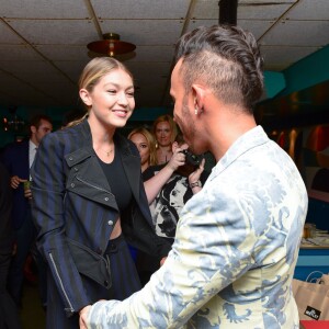 Gigi Hadid et Lewis Hamilton assistent au dîner organisé par le créateur Richard Chai au restaurant Tijuana Picnic, à New York. Le 13 juillet 2015.