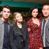 Joe Jonas, Gigi Hadid, Leigh Lezark et Richard Chai assistent au dîner organisé par le créateur au restaurant Tijuana Picnic, à New York. Le 13 juillet 2015.