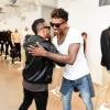 Lewis Hamilton et le basketteur (et fiancé d'Iggy Azalea) Nick Young assistent à la présentation Calvin Klein Collection (collection printemps-été 2016) à New York. Le 14 juillet 2015.