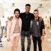 Le chanteur Twin Shadow, le basketteur Jimmy Butler et Lewis Hamilton assistent à la présentation Calvin Klein Collection (collection printemps-été 2016) à New York. Le 14 juillet 2015.