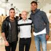 Lewis Hamilton, Italo Zucchelli et Nick Young assistent à la présentation Calvin Klein Collection (collection printemps-été 2016) à New York. Le 14 juillet 2015.