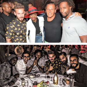 M. Pokora et Gaël Monfils lors du showcase de Lauryn Hill au VIP Room / juillet 2015