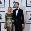 Rita Ora et son petit ami Calvin Harris - 56eme ceremonie des Grammy Awards a Los Angeles, le 26 janvier 2014