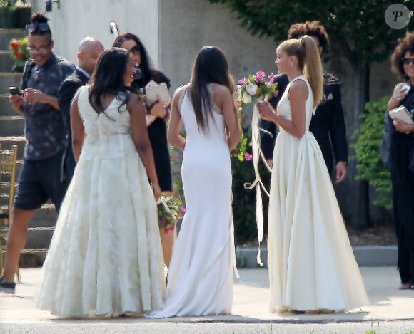 Exclusif - Les sublimes demoiselles d'honneur du mariage de l'actrice Vanessa Williams et son compagnon Jim Skrip à Buffalo, New York, le 4 juillet 2015.