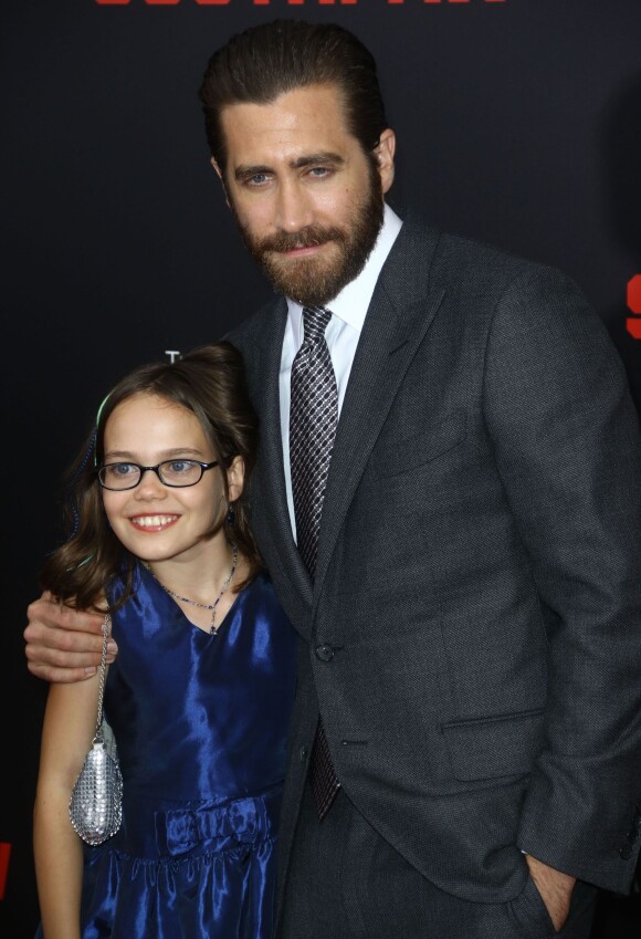 Oona Laurence, Jake Gyllenhaal - Première du film "Southpaw" à New York le 20 juillet 2015.